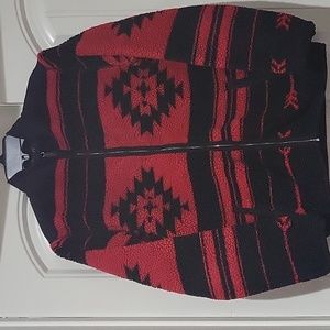 Fleece Polo Ralph Laurn Aztec Jacket - Boys Size L 14-16